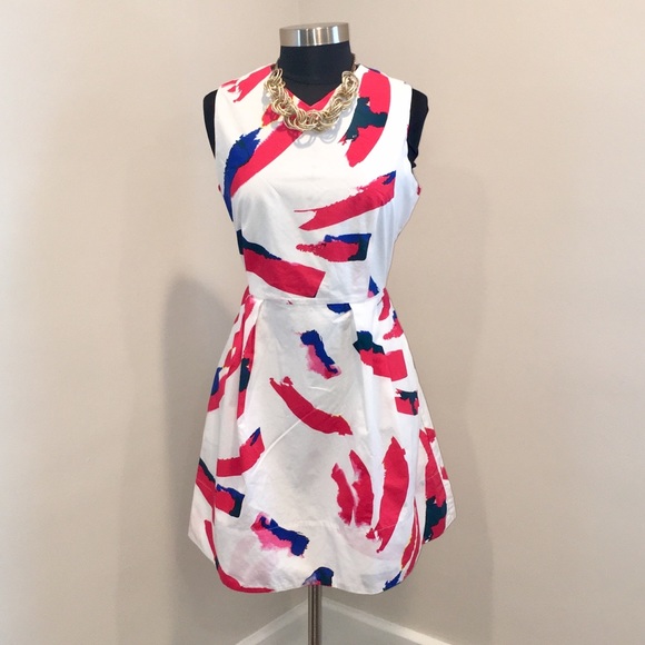 GAP Dresses & Skirts - GAP Dress in Red, White, & Blue Abstract Print